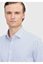 Navy Blue Striped Regular Fit Woven Classic Cotton Blended Shirt - 3