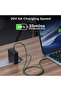 كابل نايلون من سلسلة Rugg من USB-C إلى USB-C بطول 1 متر وقوة 100 وات - أخضر - 2