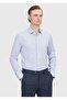 Navy Blue Striped Regular Fit Woven Classic Cotton Blended Shirt