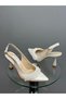 Pearl Heeled Women's Shoes - 4