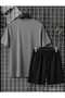 Men's Linear Pattern Shorts Set - 2