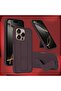 For iPhone 16 Pro Max Magnetic Finger Grip Shockproof Case (Brown) - 2
