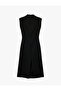 Mock Neck Sleeveless Slit Detailed Basic Long Dress - 4