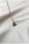 Pine Tree Design Charm Tarnish-Free Gold Color Steel Necklace - Women's Jewelry - 6