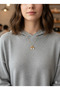 Rainbow Design Charm Tarnish Free Gold Color Steel Necklace - Women's Jewelry - 2