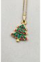 Pine Tree Design Charm Tarnish-Free Gold Color Steel Necklace - Women's Jewelry
