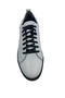 White Needle Printed Leather Sneaker - 4
