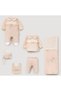 My Flowers Heart-Shaped Newborn Baby Girl 6-Piece Hospital Release Bodysuit Set Baby Outfit