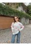 Flower-Detail Women's Knitwear Sweater - 3