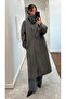Gray Vittoria Buttoned Collar Coat - 2511