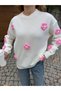 Flower-Detail Women's Knitwear Sweater - 5