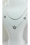 Women's Steel Gold and Silver Color Crushed Chain and Star Detailed 2-Piece Necklace Stylish and Elegant Combination Jewelry - 2