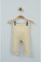 Cute Kangaroo Embroidered 100% Cotton Ecru Ribbed Baby Set - 5