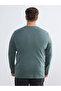 Green Crew Neck Basic Long Sleeve Men's T-Shirt from Plus-Store - 8