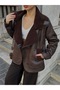 Lamine Shepherd Button Leather Coat - 5