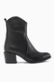 Ubax Genuine Leather Black Heeled Women's Boots - 2