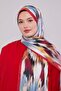 Cherry Variegated Pattern Twill Shawl - 2