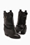 Peggy Black Women's Heeled Western Boots - 3