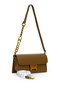Women's Stylish Shoulder Bag with Flap Logo and Chain Detail Lv930382 Brown - 2