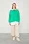 Green Hooded Shirt Detailed Sweatshirt - 3