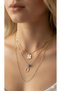 Women's Gold Harmony Combination Triple O Letter Necklace