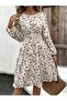 Women's Long Sleeve Boat Neck Elastic Waist Midi Single Jersey Dress - 2