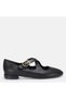 Large Size Women's Flat Shoes Black Cross-Buckle 41-42-43-44 - 7