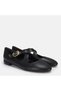 Large Size Women's Flat Shoes Black Cross-Buckle 41-42-43-44 - 2