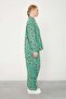 Green Violet Patterned Top and Bottom Set - 4