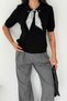 Ribbon Detailed Short Sleeve Soft Textured Knitwear Sweater Aw25Kz0076 - 5