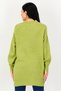 Women V-Neck Knitted Cardigan, Green - 4