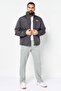 Men Sportswear Fit Long Sleeve Outdoor Bomber Jacket, Grey - 2