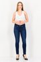 Women Super Skinny Fit Washed Denim Jeans, Blue - 4