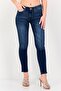 Women Skinny Fit Washed Stretchable Denim, Dark Blue