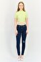 Women Skinny Fit Wash Stretchable Denim, Navy - 4