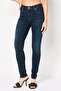 Women Skinny Fit Washed Stretchable Jeans, Dark Indigo