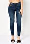 Women Skinny Fit Washed Stretchable Jeans, Navy Blue