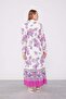 Fuchsia Shirt Collar Waist Rope Detailed Dress - 6