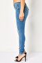 Women Skinny Fit Washed Denim Jeans, Blue - 4