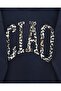 Three-Thread Sweat Suit with Leopard Print Detail on the Front - Navy - 4