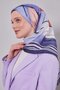 وشاح قطني بنمط تجريدي باللون الأزرق الداكن