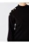 Turtleneck Plain Long Sleeve Women's Knitwear Dress - 3