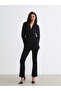 Alita City Lcw Vision Black Plain Standard & Regular Women's Blazer Jacket with a Difference - 5
