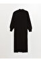 Turtleneck Plain Long Sleeve Women's Knitwear Dress - 6