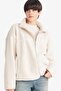 Relax Fit Half Turtleneck Welsoft Plush Cardigan F4938Ax25Wn