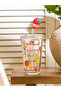 Renkli̇mağazadan Lcw Home Mixed B Printed Glass Cup with Straw 400 ml - 2