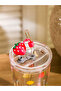 Renkli̇mağazadan Lcw Home Mixed B Printed Glass Cup with Straw 400 ml - 3
