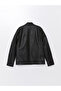 Standard Fit Men's Leather Look Jacket - 8