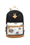 Black White Purple Polyester Zipper Children's Backpack Set - 2