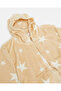 Beige Star Fleece Hooded Kids Bathrobe - 4